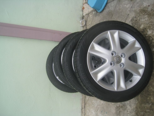 ขายล้อแม็กเดิม toyota yaris 16"x6"  4/100 et51 +ยางปี11 (081-3747940)