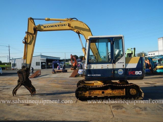 รถขุด PC60-6 บจก.สหสินอีควิปเม้นท์ โทร.081-5851880, 02-5168100-1 www.sahasinequipment.com