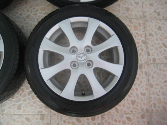 ขายล้อแม็ก Mazda2 15"x6" et45 4รู100  +ยาง ปี 10 (081-3747940)