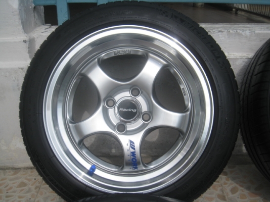 ขายล้อแม็กของใหม่ W work S1  15"x7.5" 4/100 et 38 +ยางปี 10  (081-3747940)