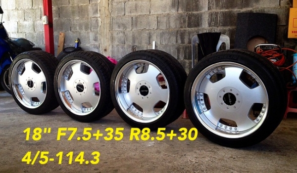 ขายล้อแท้ W.WORK EUROLINE DH2 ขอบ 18 ใส่ 4,5 รู 114.3 สภาพสวยมาก พร้อมยาง 19,000 บาท