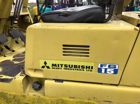 ขายถูกมาก Mitsubishi FG15 ขนาดยก1.5ตัน เสาสามท่อนยกสูง4เมตร ฟูลฟรีดข้าตู้ เครื่องยนต์เบนซิล