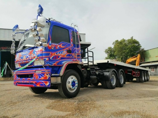 ISUZU GXZ DECA 320 แรง ปี 48 U2 เครื่องดำ หัวเดิมบางยางดี เครื่องแห้ง สิบล้อหัวลากพร้อมหางพื้นเรียบอ