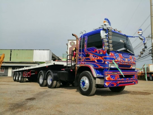 ISUZU GXZ DECA 320 แรง ปี 48 U2 เครื่องดำ หัวเดิมบางยางดี เครื่องแห้ง สิบล้อหัวลากพร้อมหางพื้นเรียบอ ISUZU GXZ DECA 320 แรง ปี 48 U2 เครื่องดำ หัวเดิมบางยางดี เครื่องแห้ง สิบล้อหัวลากพร้อมหางพื้นเรียบอ