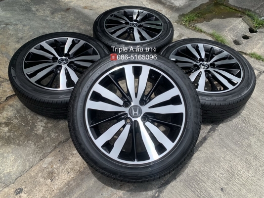 ล้อแม็ก Honda Jazz GK ขอบ16 สีดำหน้าเงา พร้อมยาง 185-55-16 Maxxis ปี 18 แม็กสวย ยางตุ่มเป้งๆ