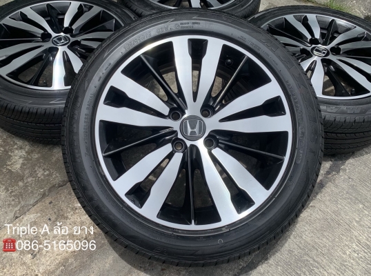 ล้อแม็ก Honda Jazz GK ขอบ16 สีดำหน้าเงา พร้อมยาง 185-55-16 Maxxis ปี 18 แม็กสวย ยางตุ่มเป้งๆ