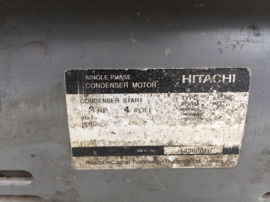 ขายมอเตอร์ HITACHI 3แรง ไฟบ้าน มือสองครับ ขายมอเตอร์ HITACHI 3แรง ไฟบ้าน มือสองครับ