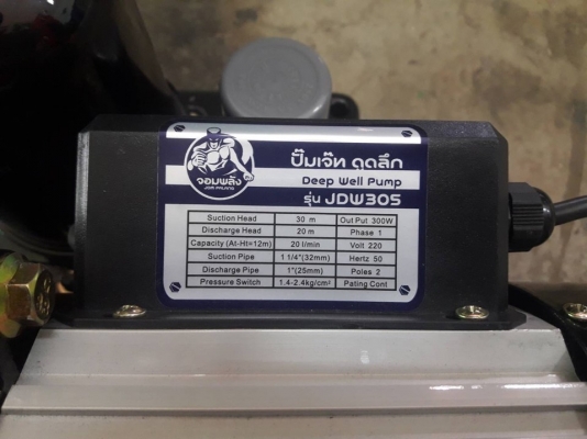 ปั๊มน้ำดูดน้ำบาดาล ปั๊มน้ำดูดน้ำบาดาลแจ๊คคู่มอเตอร์ทองแดงแท้