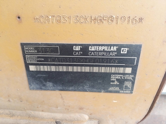 รถขุด CATERPILLAR รุ่น 313CCR