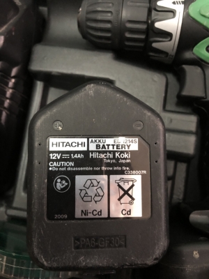 สว่านไร้สาย 12v HITACHI Driver Drill Kit with Flashlight DS12DVF3