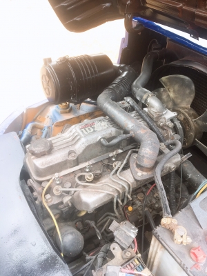 รถโฟลคลิฟท์ TOYOTA 2.5ตัน รุ่น7 เครื่องดีเซล เสาสูง5 เมตร งาสไลด์