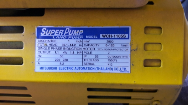 ขาย !! ปั้มน้ำหอยโข่ง.มิตซู.ขนาด1.5แรง220v.ท่อ1" สภาพพร้อมใช้งาน ขาย !! ปั้มน้ำหอยโข่ง.มิตซู.ขนาด1.5แรง220v.ท่อ1" สภาพพร้อมใช้งาน