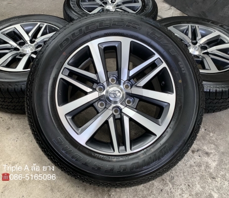 ล้อแม็กป้ายแดง Toyota New Fortuner ขอบ 18 พร้อมยางป้ายแดง 265-60-18 Bridgestone ปี 19 แม็กสวย ดอกเต็มๆ