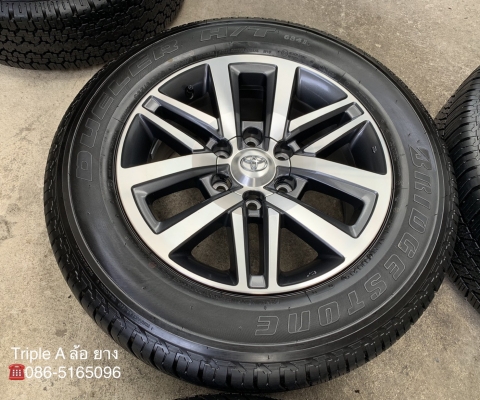 ล้อแม็กป้ายแดง Toyota New Fortuner ขอบ 18 พร้อมยางป้ายแดง 265-60-18 Bridgestone ปี 19 แม็กสวย ดอกเต็มๆ