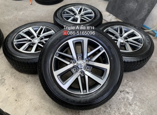 ล้อแม็กป้ายแดง Toyota New Fortuner ขอบ 18 พร้อมยางป้ายแดง 265-60-18 Bridgestone ปี 19 แม็กสวย ดอกเต็มๆ