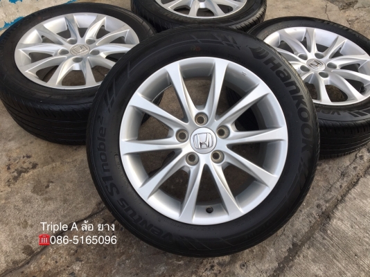 ล้อแม็ก Honda Civic FC สีบอร์น ขอบ16 พร้อมยาง 215-55-16 Hankook ปลายปี 16