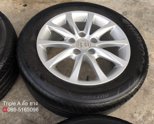 ล้อแม็ก Honda Civic FC สีบอร์น ขอบ16 พร้อมยาง 215-55-16 Hankook ปลายปี 16