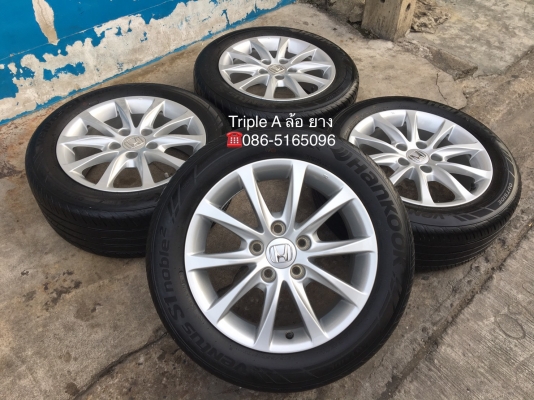 ล้อแม็ก Honda Civic FC สีบอร์น ขอบ16 พร้อมยาง 215-55-16 Hankook ปลายปี 16