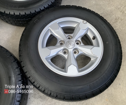 ล้อแม็ก Mitsu Triton ขอบ 15 พร้อมยาง 215-70-15 Bridgestone ปี 18 แม็กสวย ดอกหนา ล้อแม็ก Mitsu Triton ขอบ 15 พร้อมยาง 215-70-15 Bridgestone ปี 18 แม็กสวย ดอกหนา