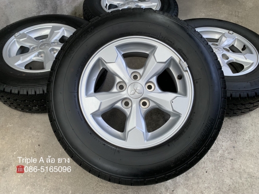 ล้อแม็ก Mitsu Triton ขอบ 15 พร้อมยาง 215-70-15 Bridgestone ปี 18 แม็กสวย ดอกหนา ล้อแม็ก Mitsu Triton ขอบ 15 พร้อมยาง 215-70-15 Bridgestone ปี 18 แม็กสวย ดอกหนา