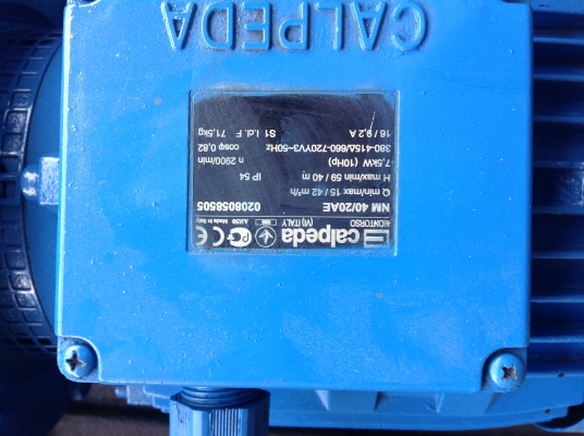 ขายปั้มหอยโข่ง คาลปีด้า 10 แรง 7.5 KW  2900 รอบต่อนาที