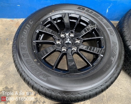 ล้อแม็กป้ายแดง Mitsu All New Pajero Sport Elite Edition ขอบ 18 พร้อมยางป้ายแดง 265-60-18 Bridgestone ปี 19