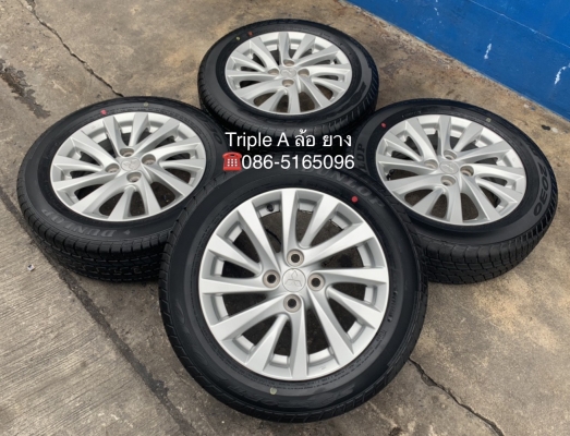 ล้อแม็ก Mitsu Attrage ขอบ 15 พร้อมยางใหม่ 185-60-15 Dunlop ปี 19