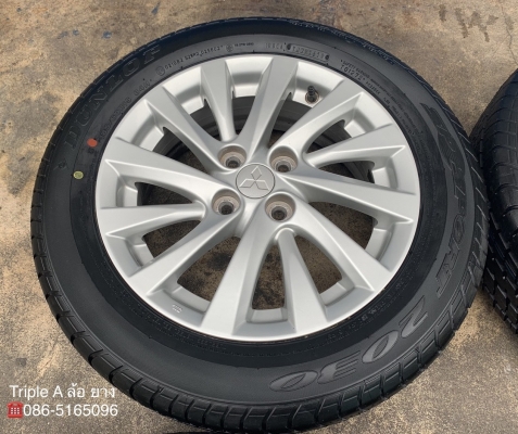 ล้อแม็ก Mitsu Attrage ขอบ 15 พร้อมยางใหม่ 185-60-15 Dunlop ปี 19 ล้อแม็ก Mitsu Attrage ขอบ 15 พร้อมยางใหม่ 185-60-15 Dunlop ปี 19