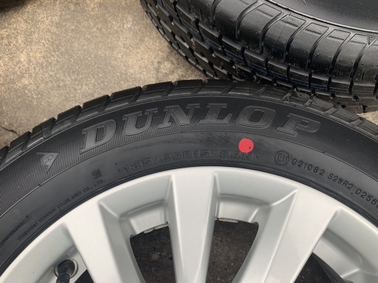 ล้อแม็ก Mitsu Attrage ขอบ 15 พร้อมยางใหม่ 185-60-15 Dunlop ปี 19