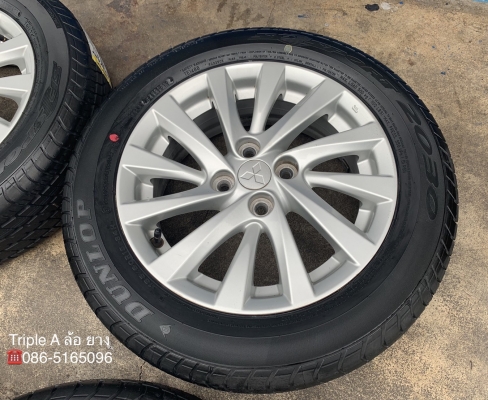 ล้อแม็ก Mitsu Attrage ขอบ 15 พร้อมยางใหม่ 185-60-15 Dunlop ปี 19 ล้อแม็ก Mitsu Attrage ขอบ 15 พร้อมยางใหม่ 185-60-15 Dunlop ปี 19