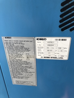 ปั้มลม kobelco made in Japan 30 Hp  สภาพดี