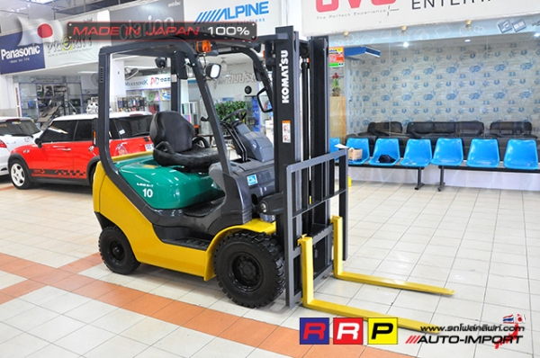 ขายรถโฟล์คลิฟท์มือสอง KOMATSU รุ่น FG10T-20-654788 นำเข้าจากประเทศญี่ปุ่น 100\% ไม่เคยใช้งานในไทย