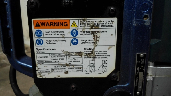 สว่านแม่เหล็กเจ็ทบอชญี่ปุ่น NITTO JET-BROACH JAPAN รุ่น WOJ 3200 เจาะโต 32 mm ระยะทำงาน 50 mm ไฟบ้าน 220V สภาพสวยพร้อมใช้ สว่านแม่เหล็กเจ็ทบอชญี่ปุ่น NITTO JET-BROACH JAPAN รุ่น WOJ 3200 เจาะโต 32 mm ระยะทำงาน 50 mm ไฟบ้าน 220V สภาพสวยพร้อมใช้