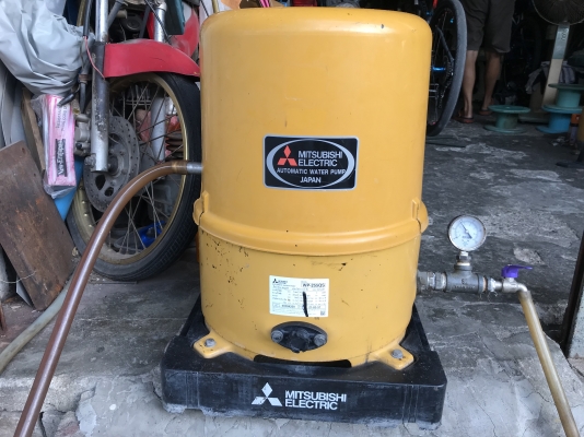 ขายปั๊มน้ำอัตโนมัติ Mitsubishi 250W สภาพสวยใหม่มาก หมุนนิ่ม ตรวจเช็คแรงดันเรียบร้อย ไม่มีรั่วซึม พร้อมใช้งาน ราคา 3,000 บาทพร้อมส่ง