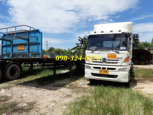 Hino 344 แรง ปี 56 สิบล้อหัวลากพร้อมหางพื้นเรียบ สามมิตร ยาว 12.50 เมตร พร้อมใช้งาน Hino 344 แรง ปี 56 สิบล้อหัวลากพร้อมหางพื้นเรียบ สามมิตร ยาว 12.50 เมตร พร้อมใช้งาน