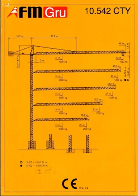 ขายTower Crane FM GRU 10.542 สภาพดีพร้อมใช้งาน