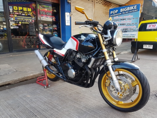 ขาย HONDA CB400 TECH1 ปี2001 เดิมๆ สีสวย มีท่อแต่ง แกนโช๊คหน้าทอง แฮนด์บาร์ กระจกแต่ง อินวอยส์ สรรพส