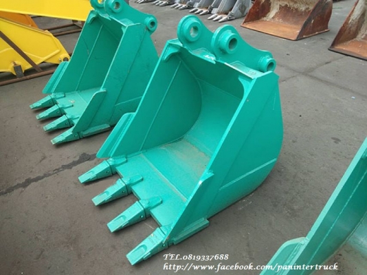 สินค้าใหม่ งานนำเข้า ประกอบนอกBUCKET บุ๊งกี๋สำหรับรถขุดไซค์100 ,120 /สลัก 60มิล/4ฟัน/ มีปีก ปากกว้าง:32นิ้ว(81cm.)