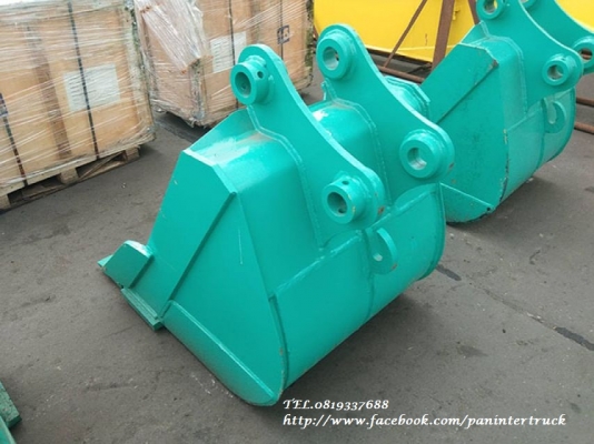 สินค้าใหม่ งานนำเข้า ประกอบนอกBUCKET บุ๊งกี๋สำหรับรถขุดไซค์100 ,120 /สลัก 60มิล/4ฟัน/ มีปีก ปากกว้าง:32นิ้ว(81cm.)