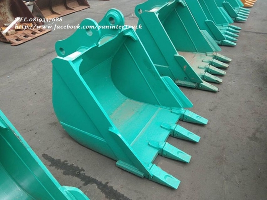 สินค้าใหม่ งานนำเข้า ประกอบนอกBUCKET บุ๊งกี๋สำหรับรถขุดไซค์100 ,120 /สลัก 60มิล/4ฟัน/ มีปีก ปากกว้าง:32นิ้ว(81cm.)