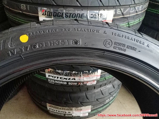 BRIDGESTONE RE003 225/40R18 ยางใหม่ ลดราคาพิเศษ เส้นละ 3,950 บาท