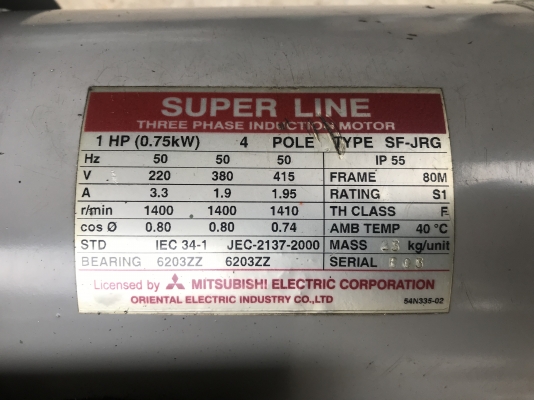 ขายมอเตอร์เกียร์ Cycro drive Sumitomo 1HP. 380V made in Japan อัตราทด 1:43 เพลาออกประมาณ 33รอบต่อนาที สภาพสวยเดิมๆ หมุนนิ่ม พร้อมใช้งาน ราคา 4,300 บาท