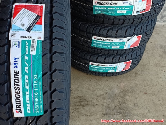 BRIDGESTONE DUELER A/T 697 245/70R16 ยางใหม่ปี19 เส้นละ 5,500 บาท BRIDGESTONE DUELER A/T 697 245/70R16 ยางใหม่ปี19 เส้นละ 5,500 บาท