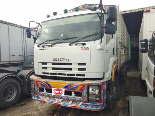 ISUZU FXZ360 ปี54 สิบล้อกระบะบรรทุกคอกยาว6.50 +ลูกพ่วง ยาว7.20