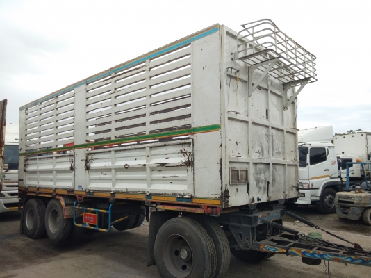 ISUZU FXZ360 ปี54 สิบล้อกระบะบรรทุกคอกยาว6.50 +ลูกพ่วง ยาว7.20