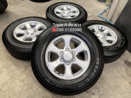 ล้อแม็กป้ายแดง ISUZU D-MAX Blue Power ขอบ 16 พร้อมยางป้ายแดง 245-70-16 Bridgestone ปี 19 แม็กสวย ยางมีตุ่ม