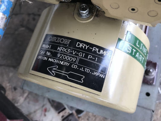 ขายปั๊มสุญญากาศแบบ Dry pump Orion 1/2HP. 380V made in Japan สภาพสวย หมุนนิ่ม ดูดแรง มาพร้อมแท่นล้อเลื่อน พร้อมใช้งาน มีมา 2ชุดครับ ราคาชุดละ 5,500 บาท ขายปั๊มสุญญากาศแบบ Dry pump Orion 1/2HP. 380V made in Japan สภาพสวย หมุนนิ่ม ดูดแรง มาพร้อมแท่นล้อเลื่อน พร้อมใช้งาน มีมา 2ชุดครับ ราคาชุดละ 5,500 บาท