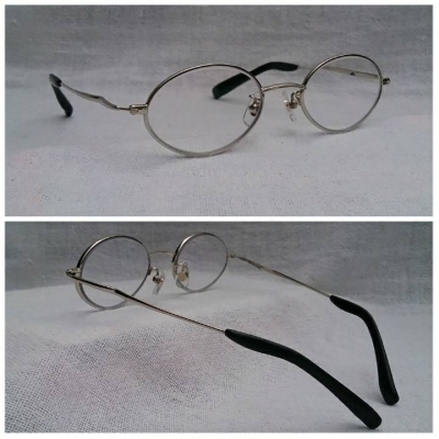 แว่นสายตายาวเบต้า - ไททาเนียม  แบรนด์หรูฝรั่งเศสทศวรรษที่ 2010's  โมเดลคลาสสิคยุคซิวิลวอร์ 'วงรีเล็ก'  เลนส์มัลติโค้ท  ใสปิ๊ง !  ค่าสายตา +200  Authentic CHARLES JOURDAN handmade in Japan