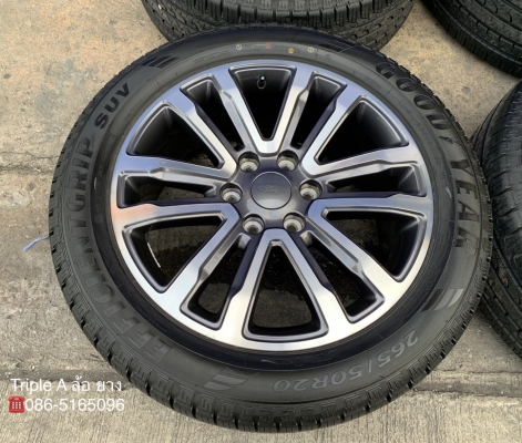 ใหม่มาก ล้อแม็กป้ายแดง Ford Everest ขอบ 20 รุ่นใหม่ล่าสุด พร้อมยางใหม่ป้ายแดง 265-50-20 GoodYear ปี 19 สวยกริ๊บๆ