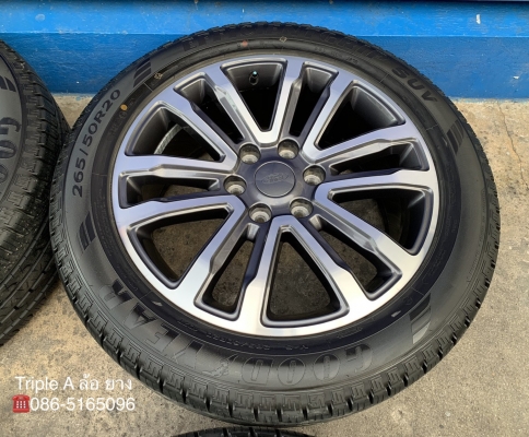 ใหม่มาก ล้อแม็กป้ายแดง Ford Everest ขอบ 20 รุ่นใหม่ล่าสุด พร้อมยางใหม่ป้ายแดง 265-50-20 GoodYear ปี 19 สวยกริ๊บๆ